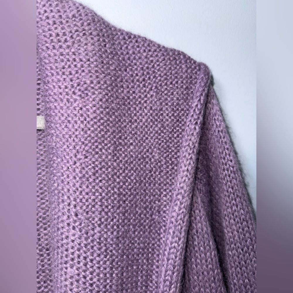 Soft Surroundings Telluride Wool Mohair Topper Open Cardigan Large EUC purple - Picture 5 of 9